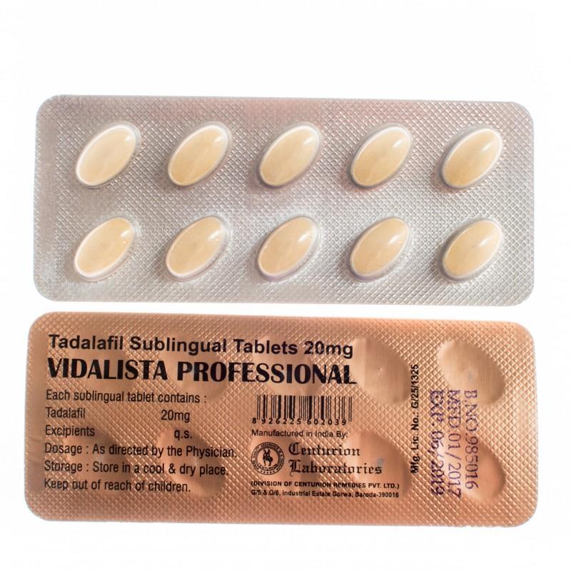 professinal Vidalista professional 20 дженерик Сиалис 20мг